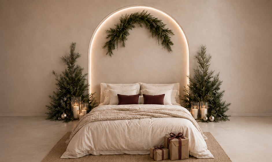 Vorschau des Bett-Sets für das Weihnachtsshooting in Düsseldorf